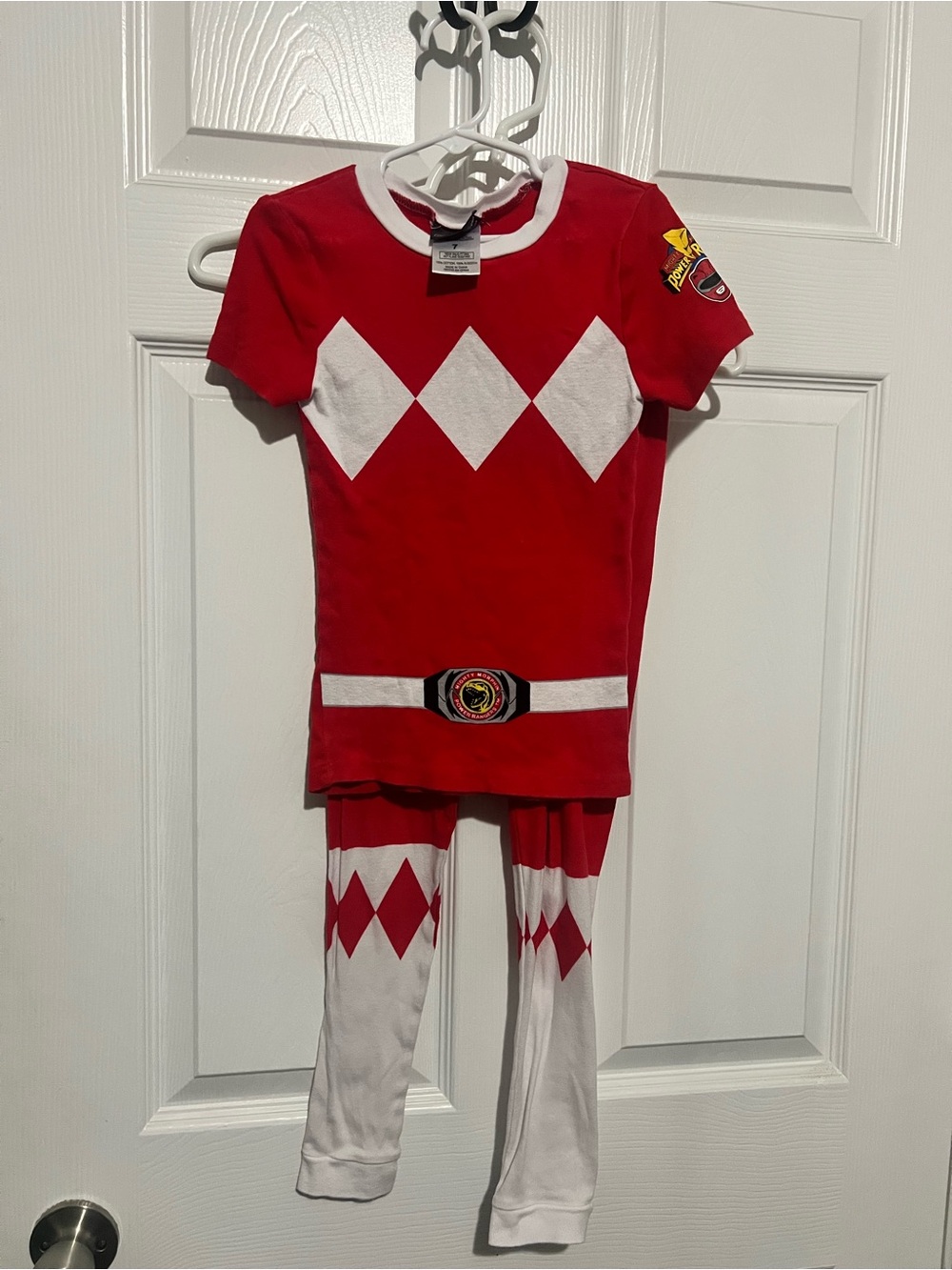 MMPR Power Ranger Red and White Kids Pajama Set